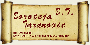 Doroteja Taranović vizit kartica